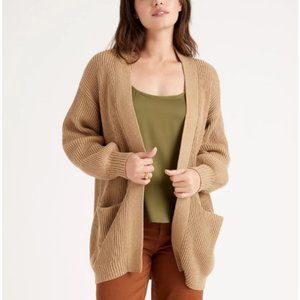 Quince 100% Organic Cotton Oversized Cardigan - Camel - XS